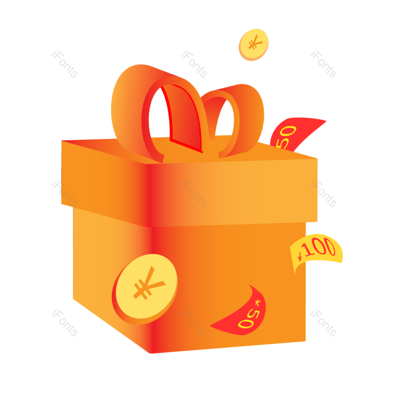 金币图片,礼物盒元素,双十一PNG,免抠素材