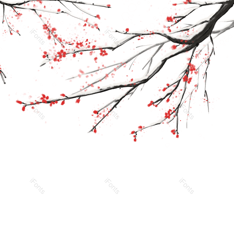 梅花图片,手绘梅花元素,冬季PNG,免抠素材