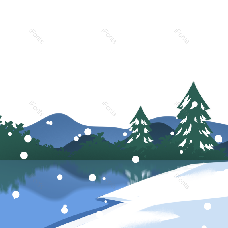 雪景图片,冬季元素,PNG,免抠素材
