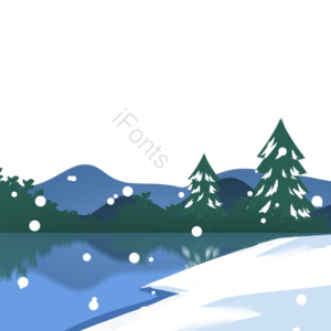 冬季 冬天，冬至 雪景 寒冷 倒影