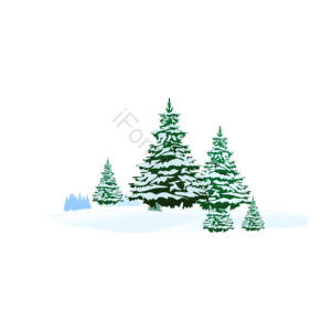 二十四节气 节气 立冬 树木 雪花 设计元素