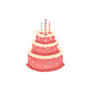 手绘 生日蛋糕 蛋糕 生日 儿童 设计元素