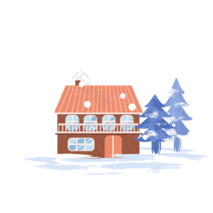 立冬 冬季 冬天 下雪 小屋 户外 