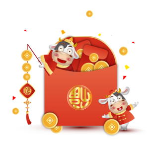 金红 牛 促销 红包 矢量 素材 年货节 牛年