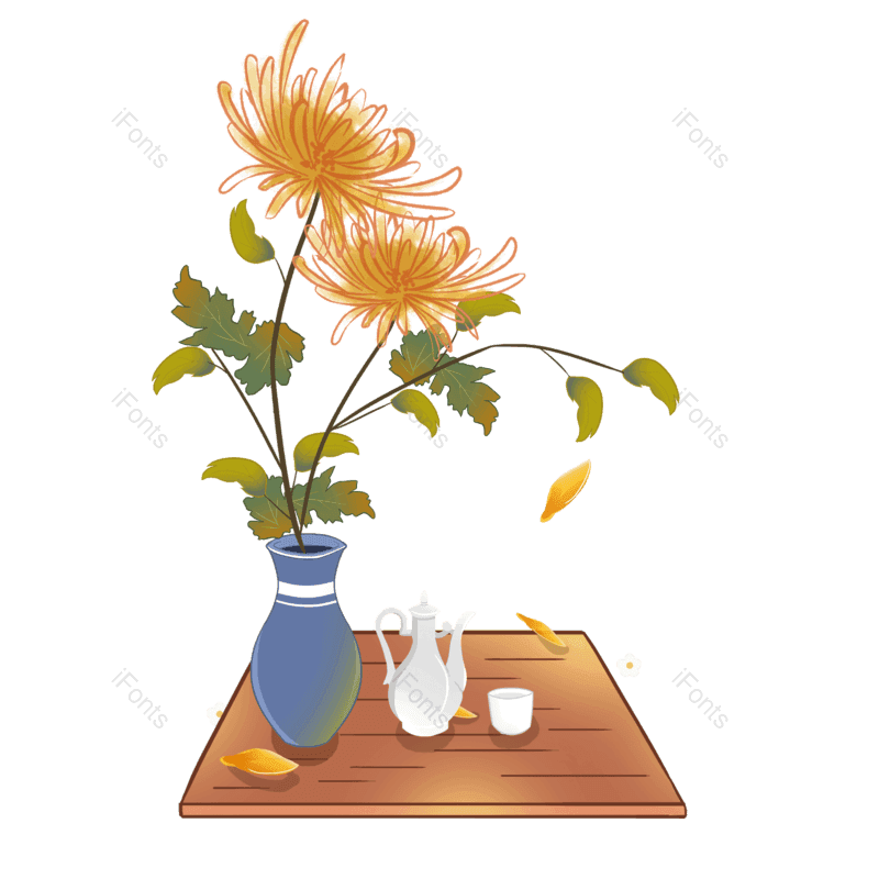菊花图片,中国传统节日元素,设计元素PNG,免抠素材