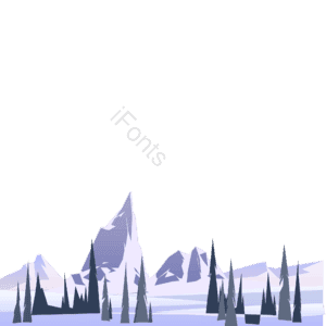二十四传统节日 立冬 冬天 雪山 场景 设计元素