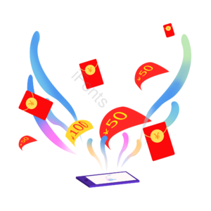 双十一 手机 红包 金币 代金券 双十一元素设计