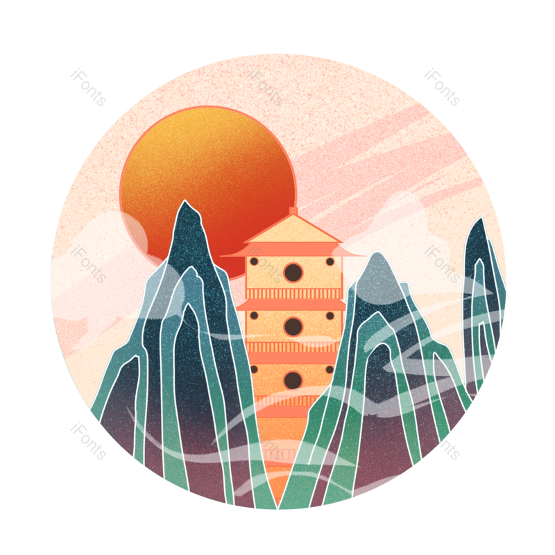 传统图片,中国元素,中式PNG,建筑免抠素材