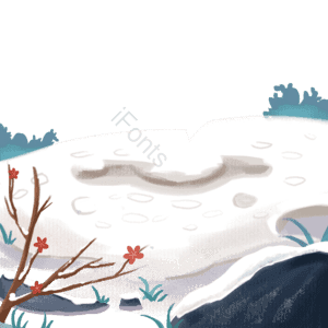 中国传统二十四节气 立冬 冬天 雪景 场景 设计元素