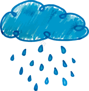 云朵 下雨天 雨水 水彩色 蓝色 小雨滴