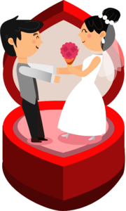 心形 手绘 矢量 婚礼用品 婚礼 日本 戒指 礼服