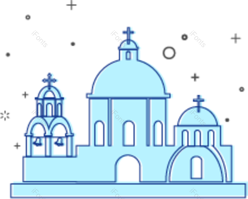 图标图片,现代建筑元素,蓝色PNG,建筑矢量免抠素材