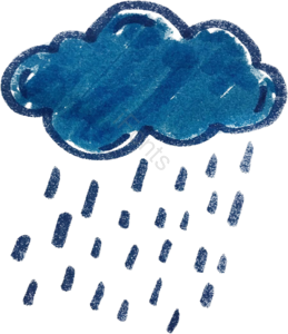 下雨天 云层 小雨 水彩晕染 云朵