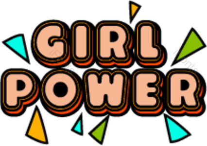彩色 女权 可爱 立体 卡通 创意 女性力量 粉色