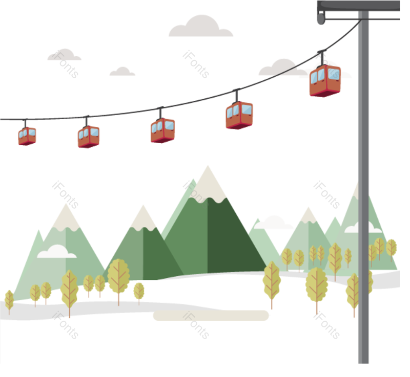 雪山图片,山矢量元素,动画片PNG,绿色矢量图免抠素材