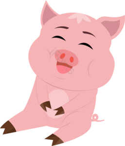 猪 小猪 扁平风格 粉红色 可爱 插画 元素