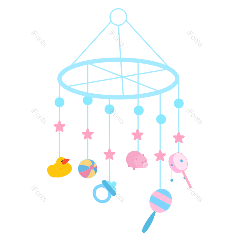 星星图片,奶嘴元素,扁平PNG,婴儿玩具免抠素材
