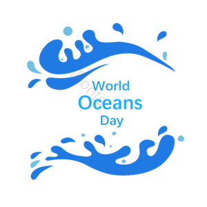 海洋日 海洋 大海 水滴 手绘 海 水滴环绕 蓝色