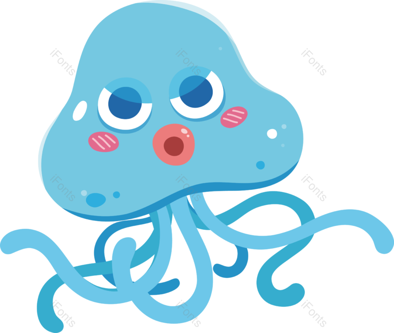 卡通图片,蓝色元素,矢量插画PNG,动物免抠素材