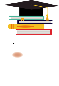 书籍 学士帽 课本 教育 大脑 学习 阅读 扁平风格