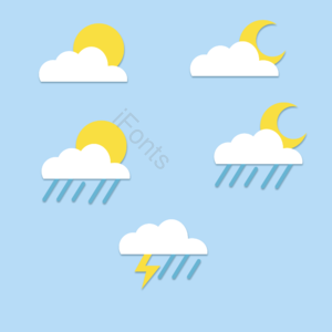 平面 矢量 天气