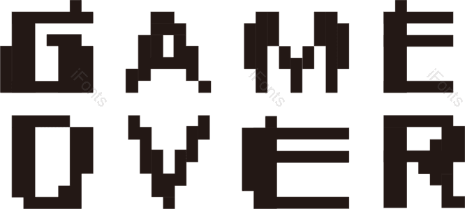 像素 字体 game over 游戏 装饰 创意 手绘