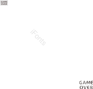 抽象 像素 风格 卡通 game over 字体 创意