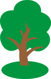 插画 日本 立体 树 绿色 景观树 小树 植树节