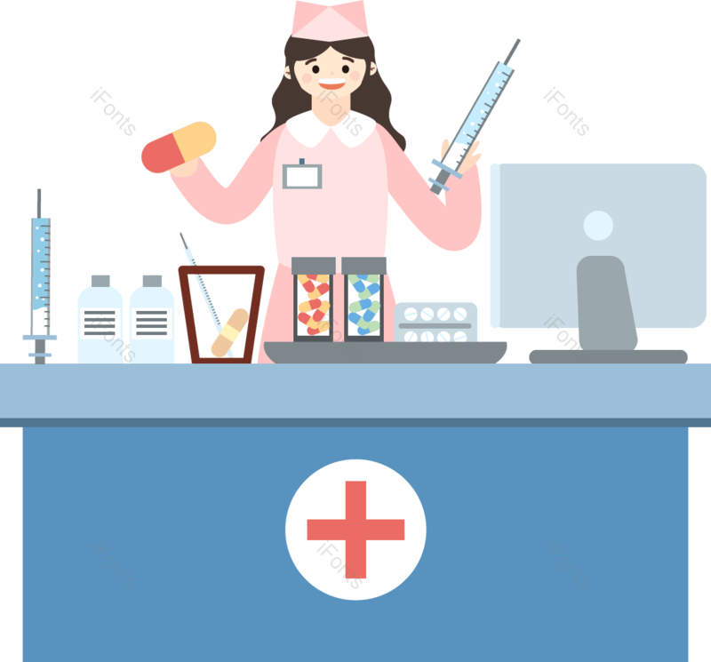 医学图片,电脑矢量图元素,桌面PNG,护士免抠素材