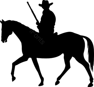 牛仔剪影 德州牛仔 剪影效果 牛仔 手绘 德州 剪影 人物设计