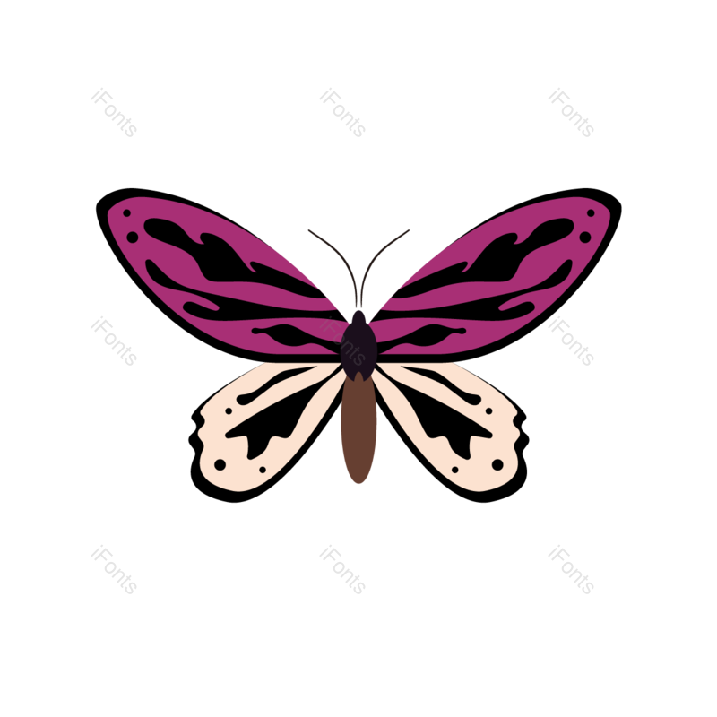 花纹图片,简约元素,蝴蝶PNG,矢量免抠素材
