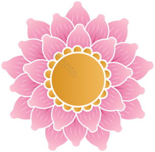 手绘 花朵 粉色 花卉 创意 卡通 矢量 渐变