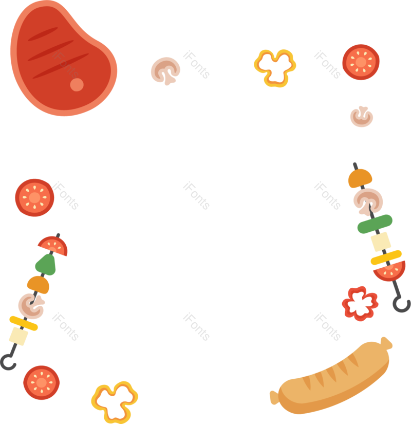 动画片图片,餐饮元素,美食PNG,红色免抠素材