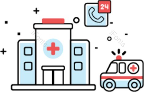 24小时 医疗 医院 救护车 救助电话 简约 设计图 ui