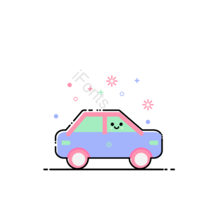出租车 的士 交通出行 MBE风格 几何 加号 星号 点