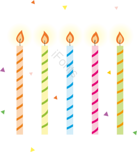 元素 庆祝 取色 平面样式 插画用图 愉快的 火焰 生日庆祝