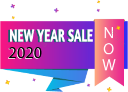 2020 年终 大促 渐变 几何 炫彩 折扣 标签