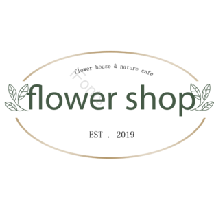 简约 矢量 线稿 花店 金属边框 线性花 绿色 花卉