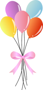 卡通风格 取色 彩色的气球 气球 晚礼服 生日气球 生日聚会 生日装饰品