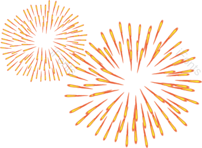 烟火 日本 插画 渐变 拼色