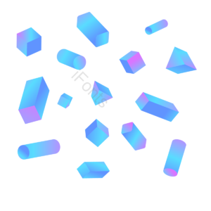 3d 几何学 多色渐变 渐进立体声 立体几何图形 三维形状 3d矢量 炫彩矢量图