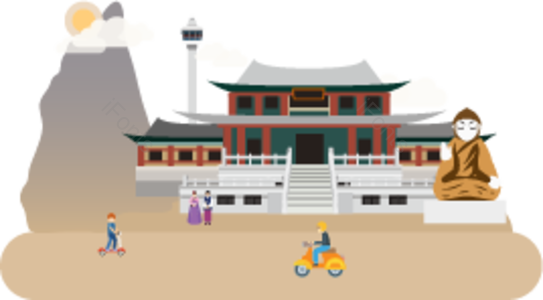 朝鲜 旅游 文化 假日 卡通 景观 宣传海报图 韩国之旅