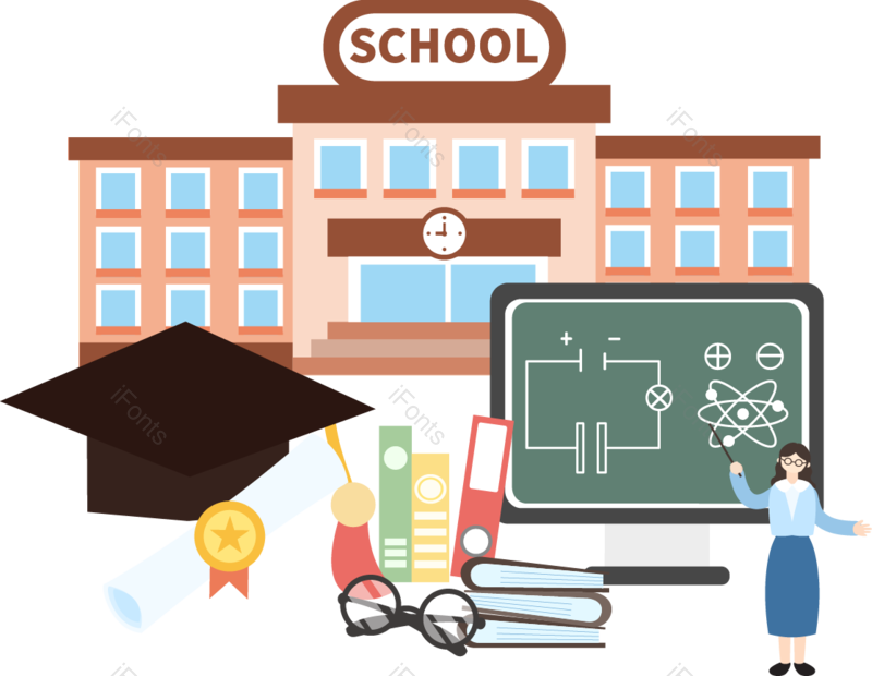 学习图片,电脑矢量图元素,文件PNG,学校矢量免抠素材