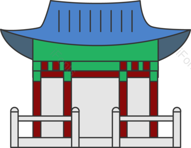 韩国人 古典 古 屋 建造 建筑师 画画 手绘