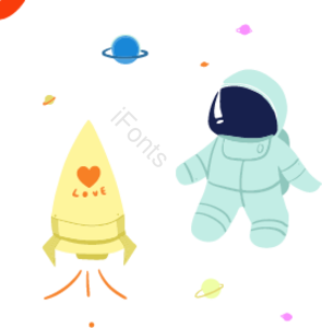 元素 动画片 宇宙 太空人宇航员 探讨 星星 火箭 航空