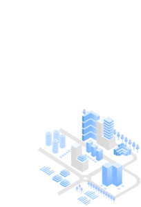 分布 几何 立体 建筑 城市 等距 渐变 街道
