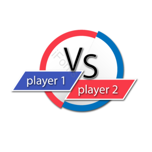 vs 卡通风格 装饰 红色 蓝色 vs标识 对决 s对决