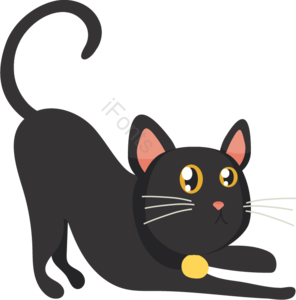 矢量猫咪 可爱猫咪 猫咪 卡通动物 卡通猫咪 卡通宠物 黑色猫咪