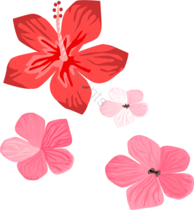 创意 立体 粉色 花朵 矢量 花 简约 浪漫