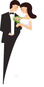 新人形象 新人 婚礼 婚纱 西装 夫妻 卡通 手绘